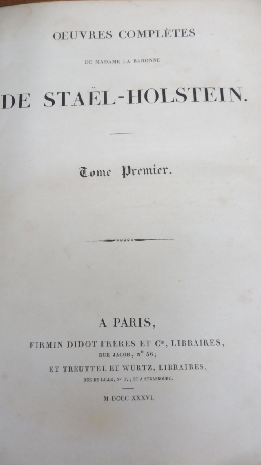 Oeuvres complètes de Madame la baronne de Staël-Holstein 1836 3/3