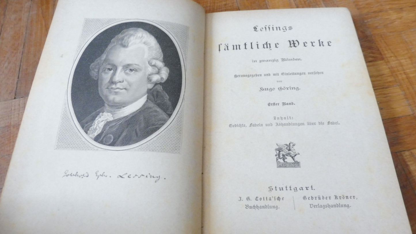 Lessings fämliche Werke (Gotthold Ephraim Lessing) s.d. 21 vol.