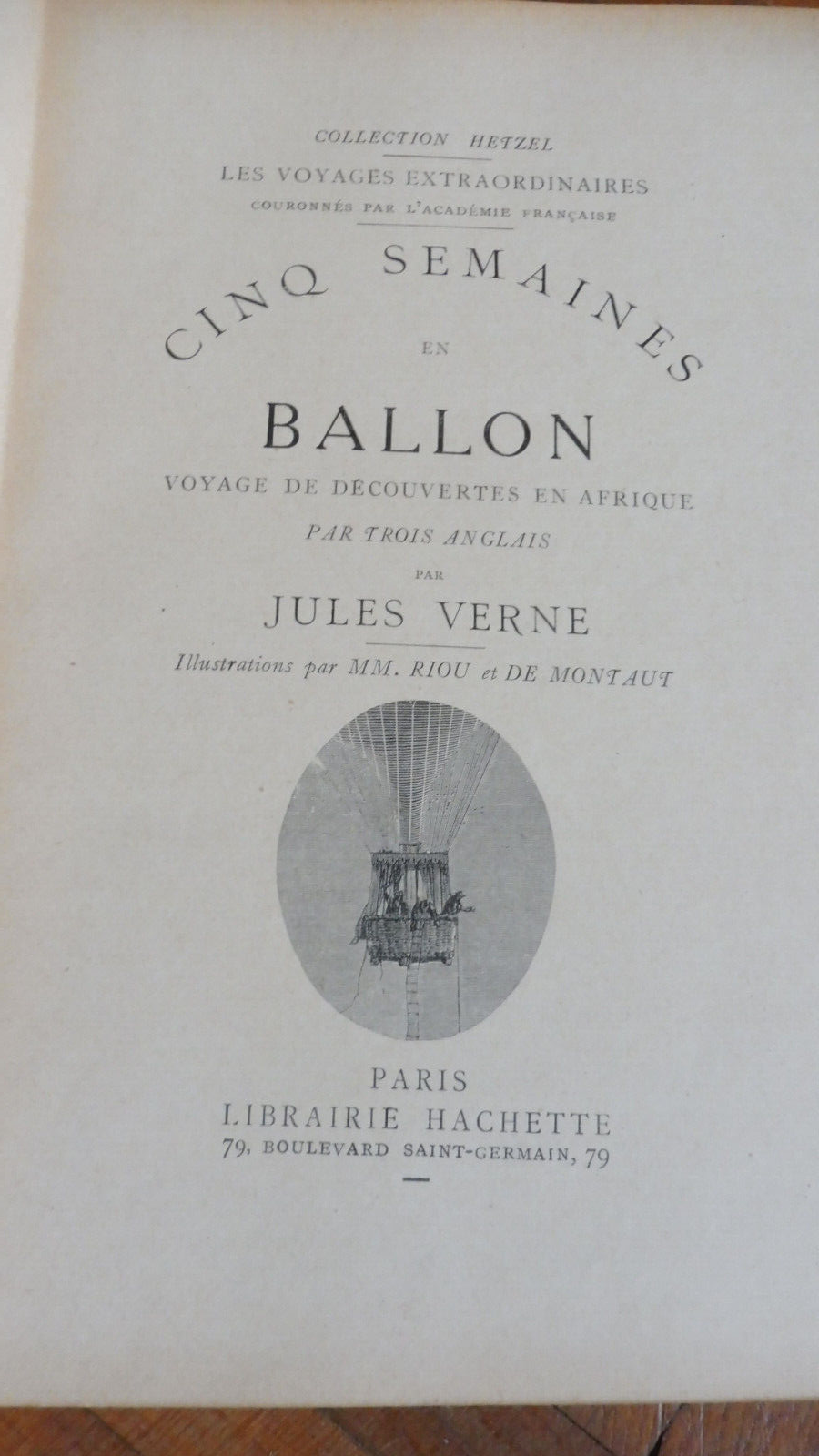 Cinq semaines en ballon (Jules Verne) s.d. illus. Riou et Montaut