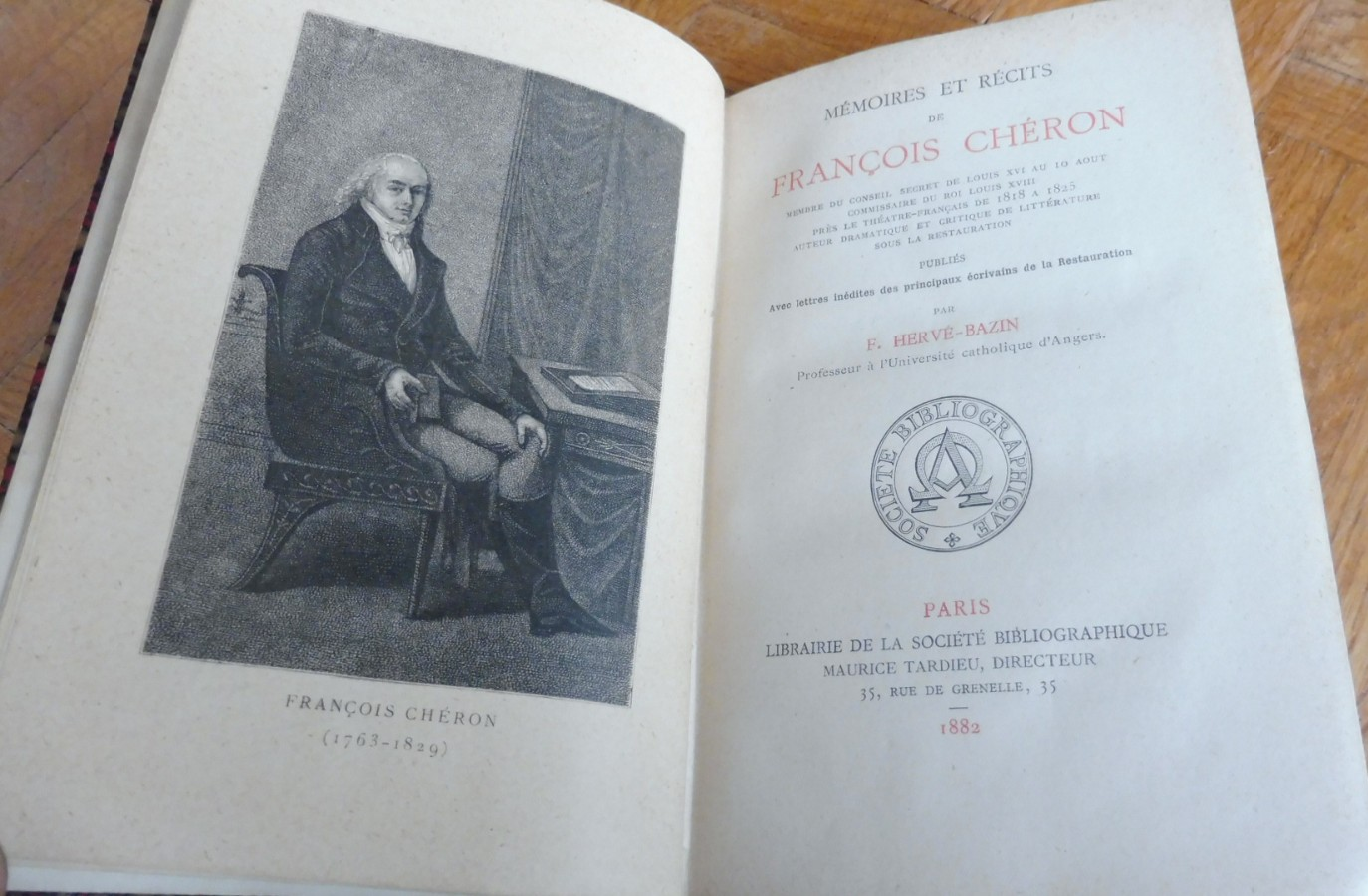 Mémoires et récits de François Chéron 1882