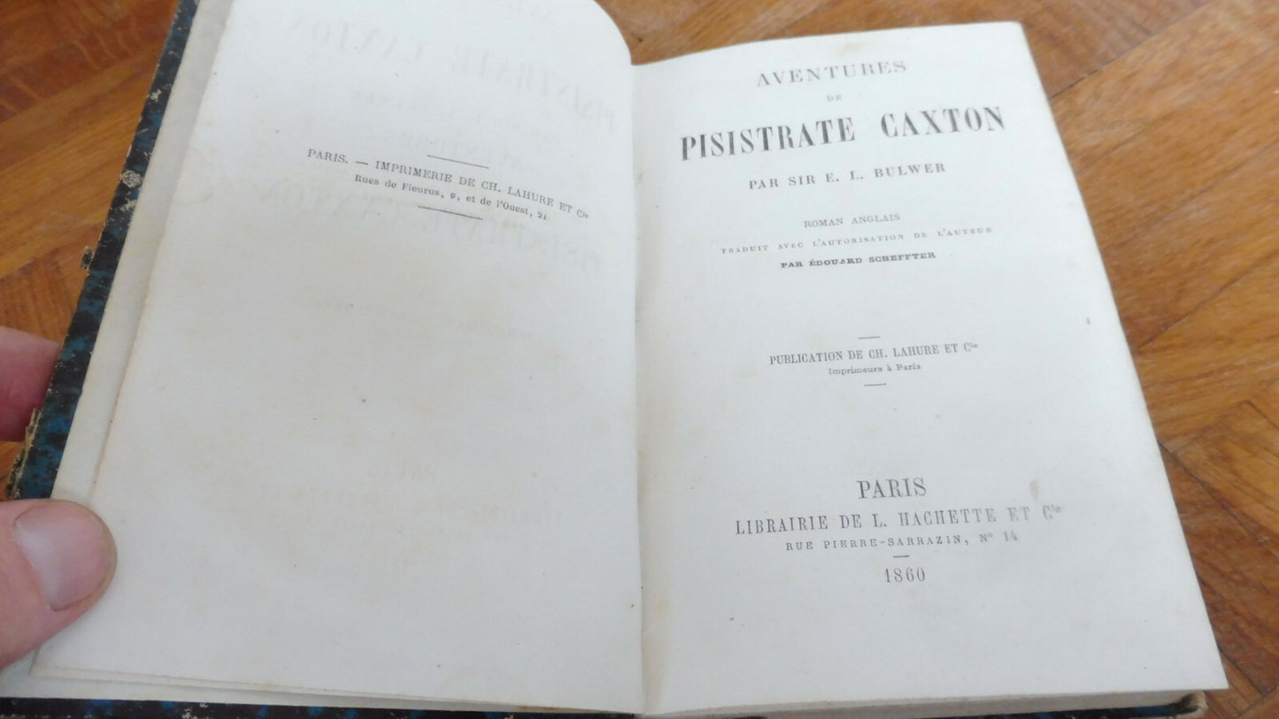 Aventures de Pisistrate Caxton (E. L. Bulwer) 1860