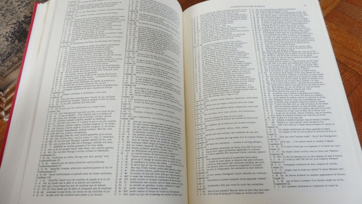 Concordance des oeuvres de Rabelais (Dixon & Dawson) 1992