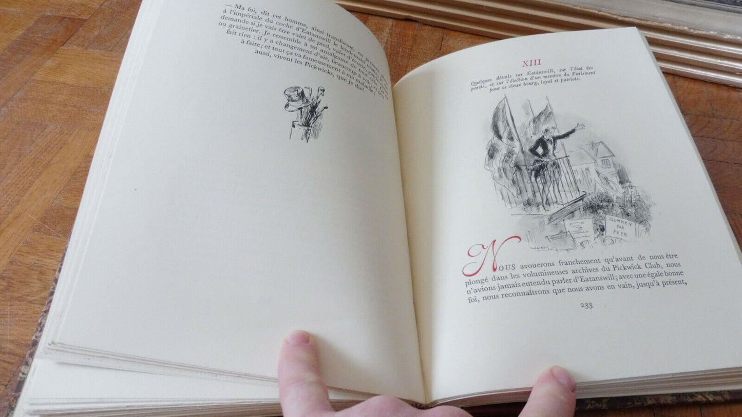 Les Papiers posthumes du Pickwick Club (Charles Dickens) 1946 3/3 illus. Mahn