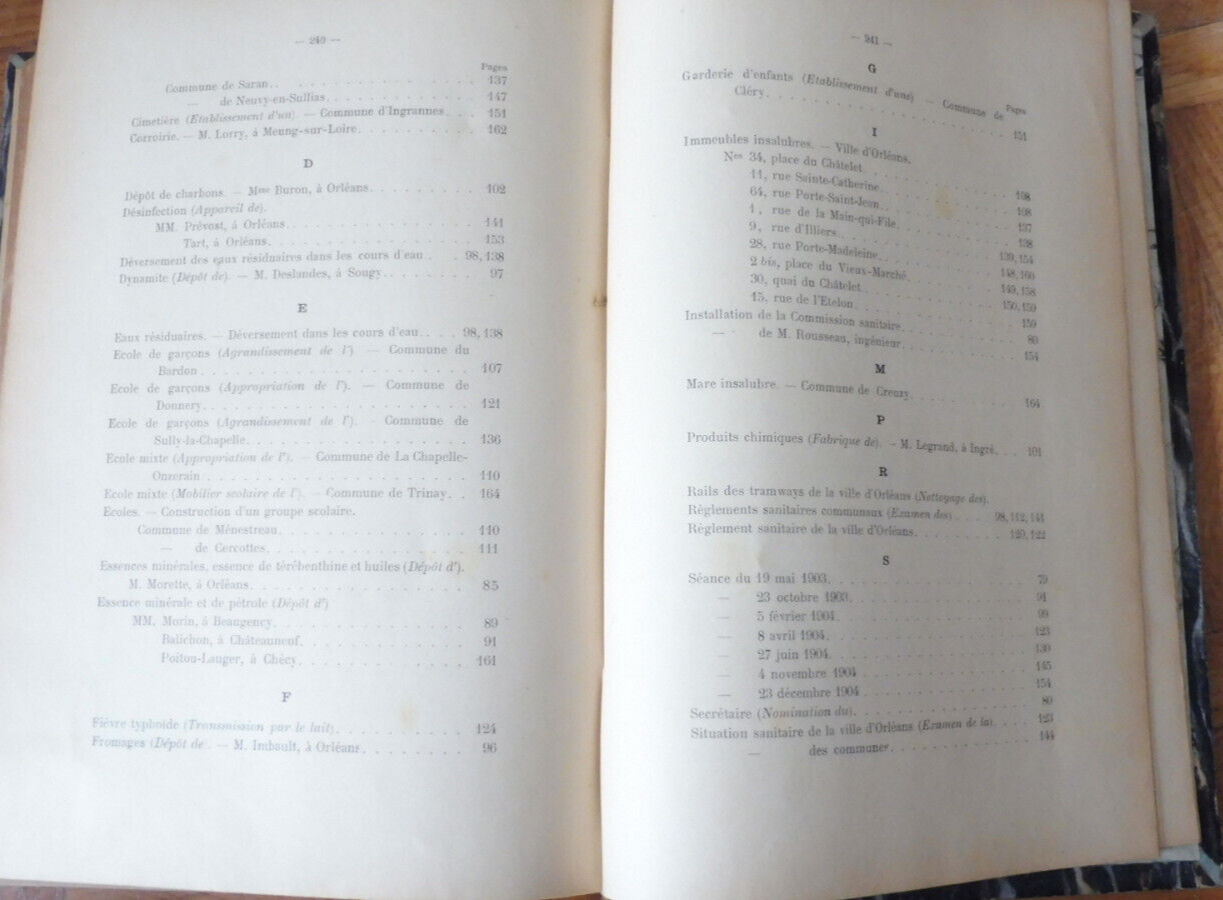 Rapport sur les travaux des Conseils d'Hygiène 1891-1904 (Bissauge) 1896 LOIRET