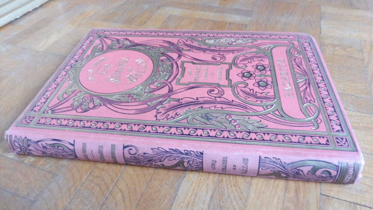 Cinq semaines en ballon (Jules Verne) s.d. illus. Riou et Montaut
