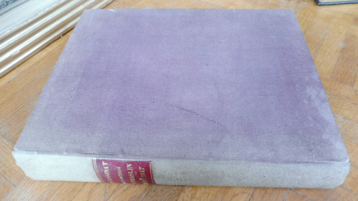 Recueil de pièces. Assassinat de la Duchesse de Praslin 1847 EO