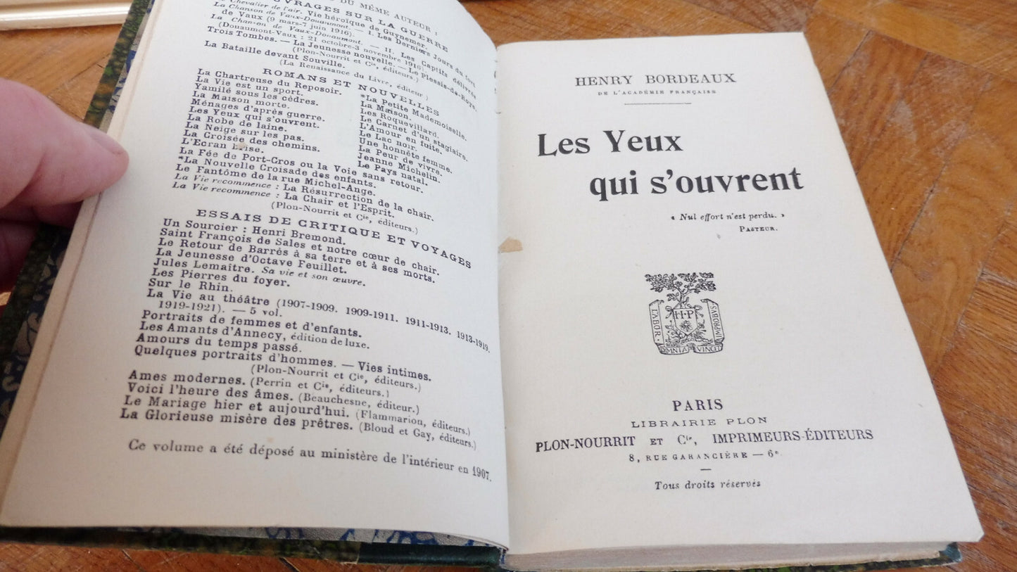 Les Yeux qui s'ouvrent (Henry Bordeaux) s.d.