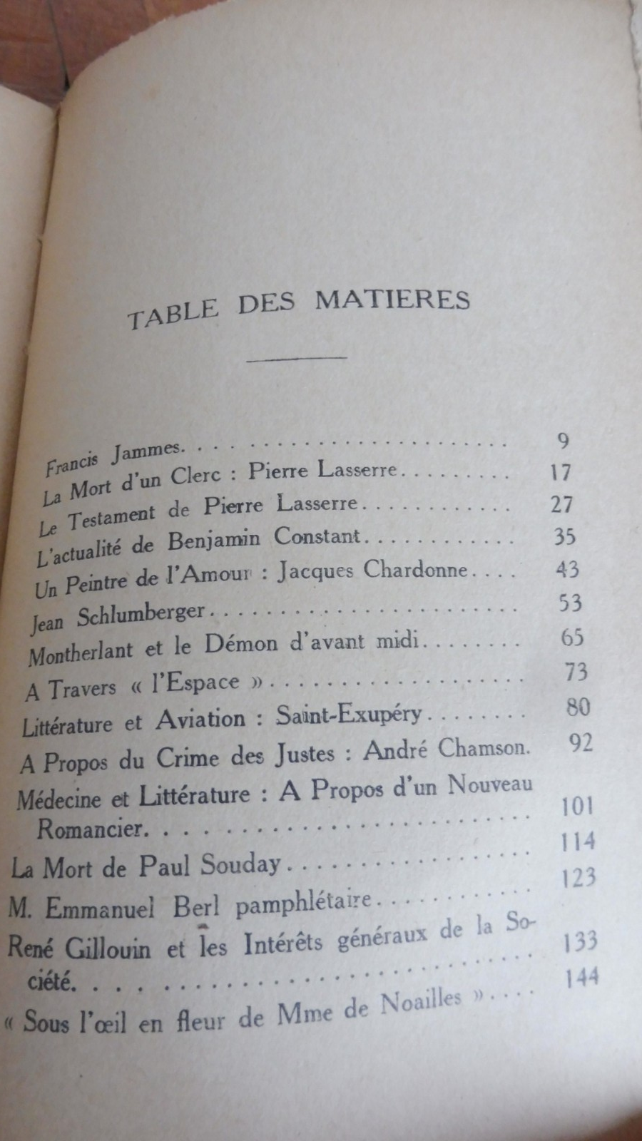 Moralités libérales (Maurice Martin du Gard) 1932