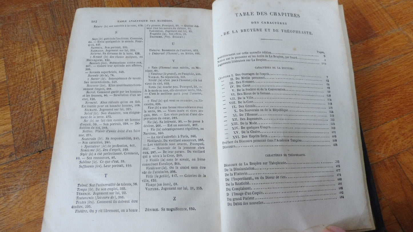 Les Caractères, suivis de Théophraste (La Bryuère) s.d.
