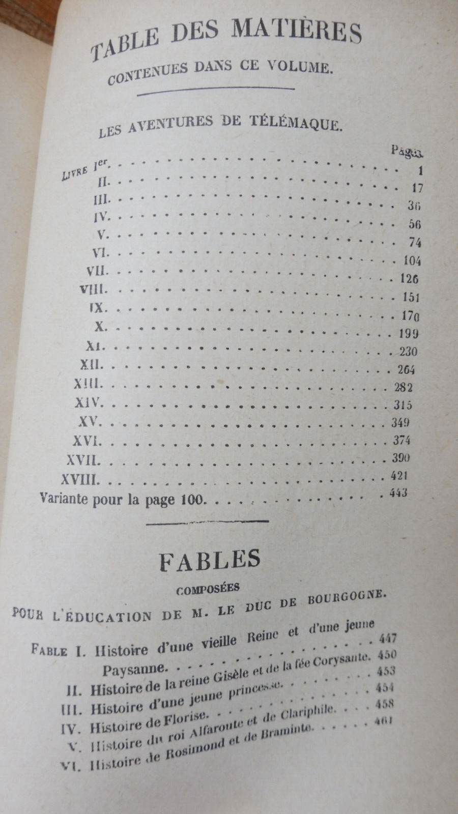 Télémaque. Suivi du Recueil des fables (Fénelon) s.d.