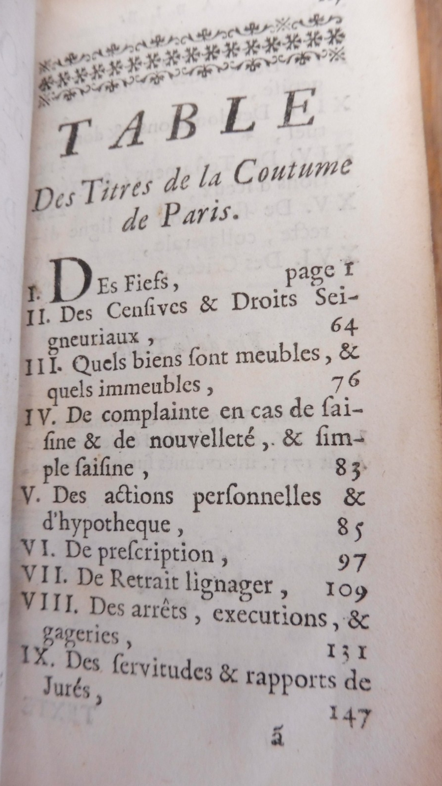 Texte des coutumes de la prévosté et vicomté de Paris (De Ferrière) 1740