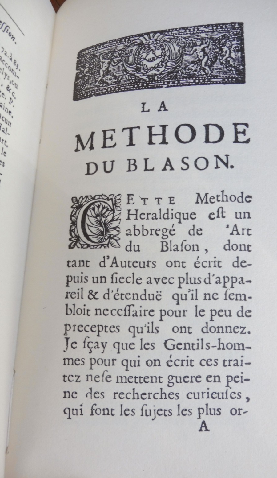 La Méthode du blason (Menestrier) 1980 REPRINT