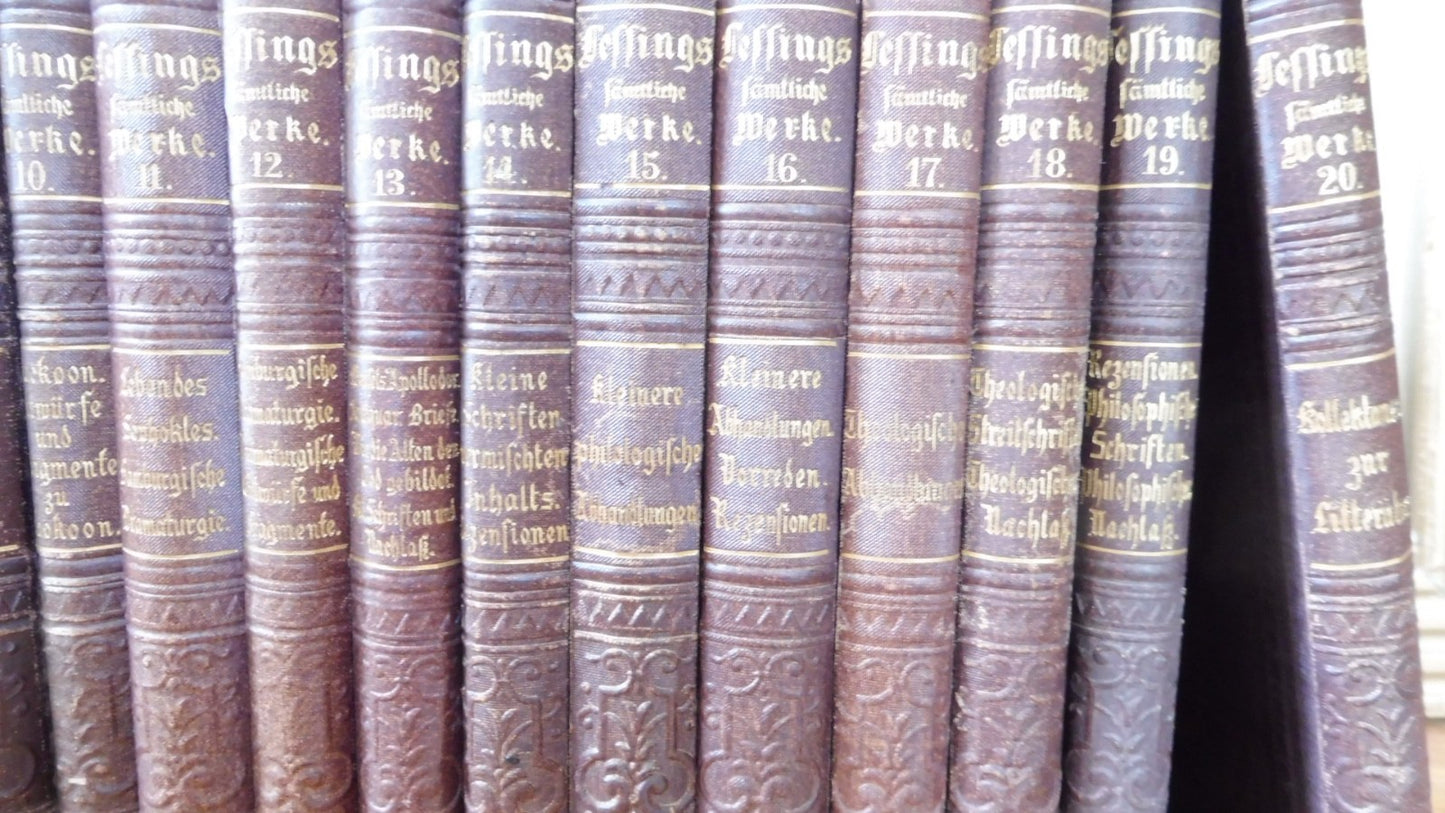 Lessings fämliche Werke (Gotthold Ephraim Lessing) s.d. 21 vol.