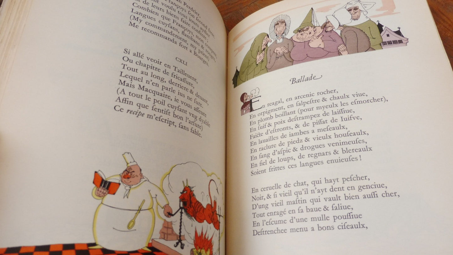 Oeuvres de François Villon 1943 illus. Dratz VELIN + suites + BàT signé