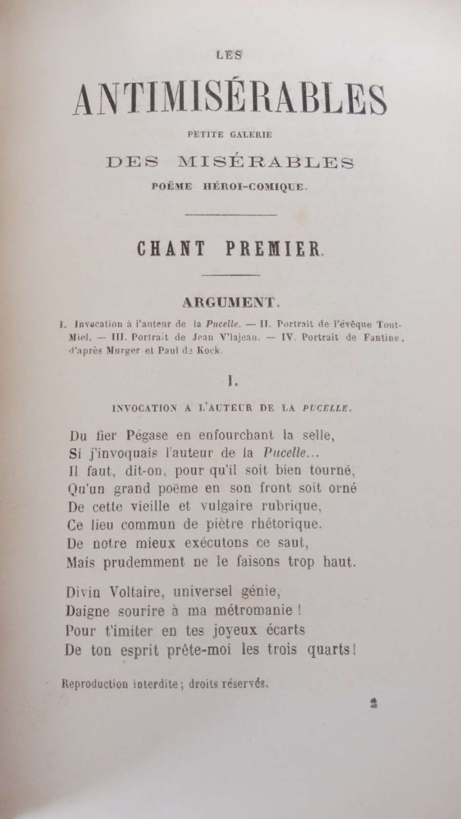 Les Désespérés (Francisque Tapon Fougas) 1863 EO ENVOI à Jérôme Napoléon