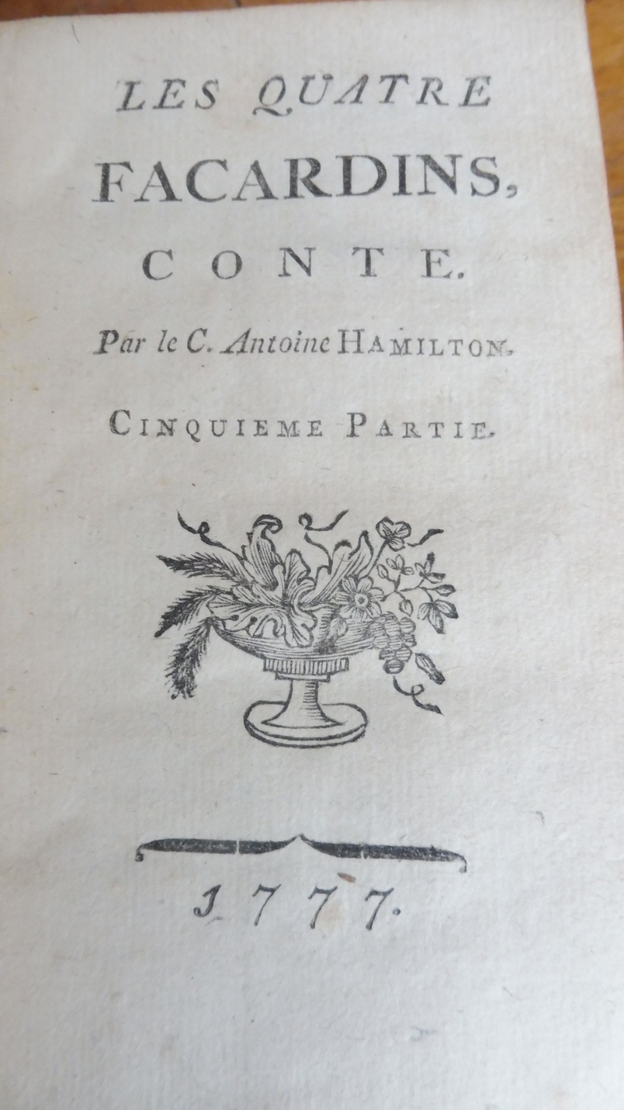 Oeuvres du comte Antoine Hamilton 1777 7/7