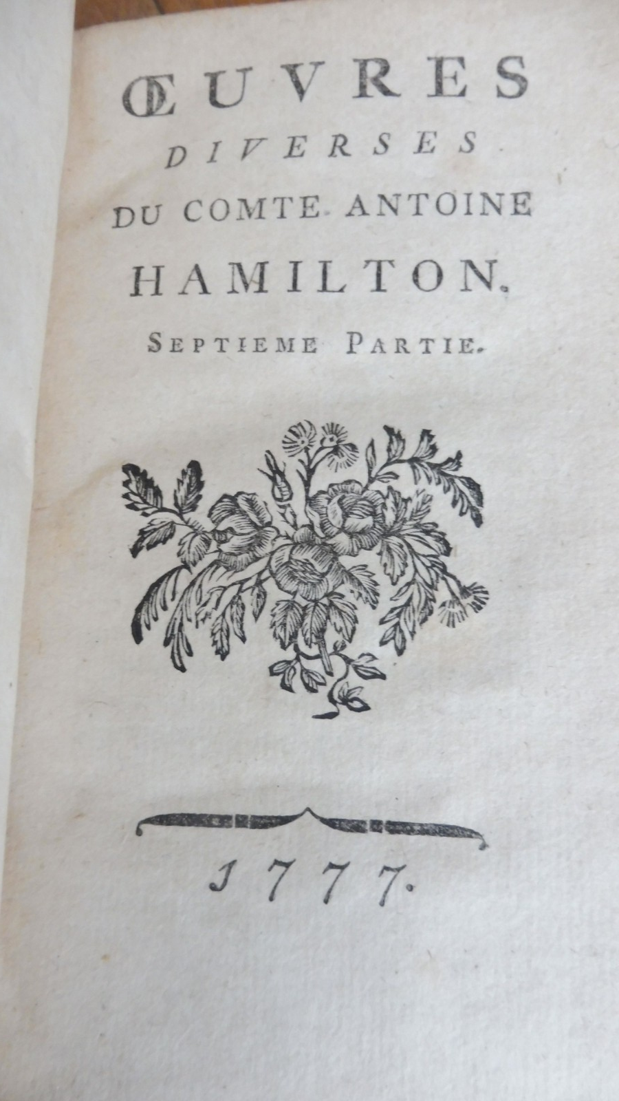 Oeuvres du comte Antoine Hamilton 1777 7/7