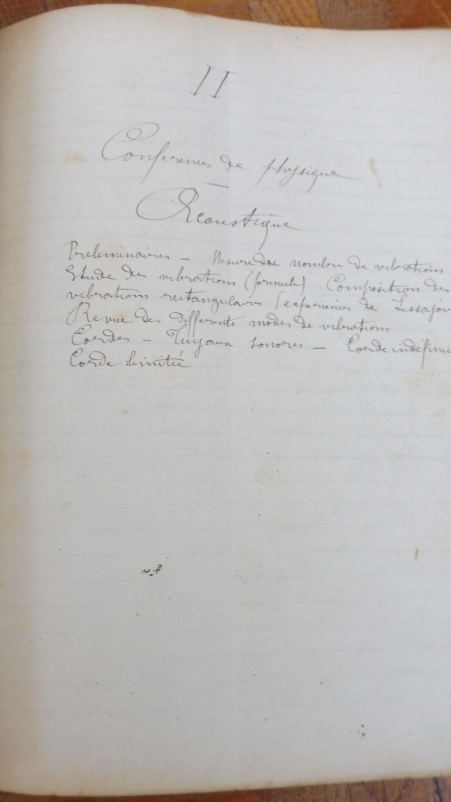 Conférences de René Blondlot 1883-84 SCIENCES PHYSIQUE MANUSCRIT