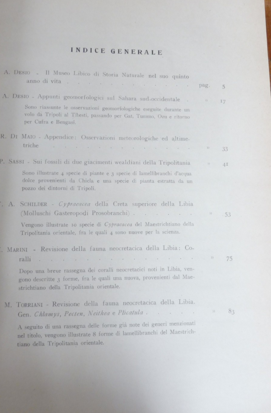Annali del museo libico di storia naturale (Gov. delle Libia) 1939-53 4/4