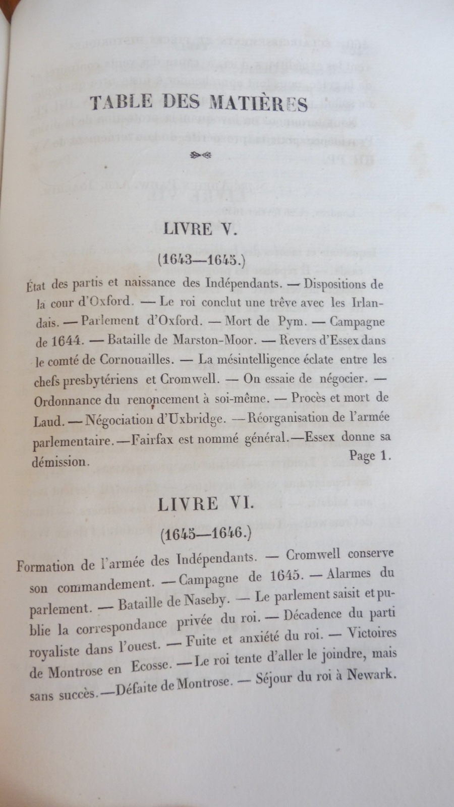 Histoire de la révolution d'Angleterre (Guizot) 1841 2/2 Reliure signée