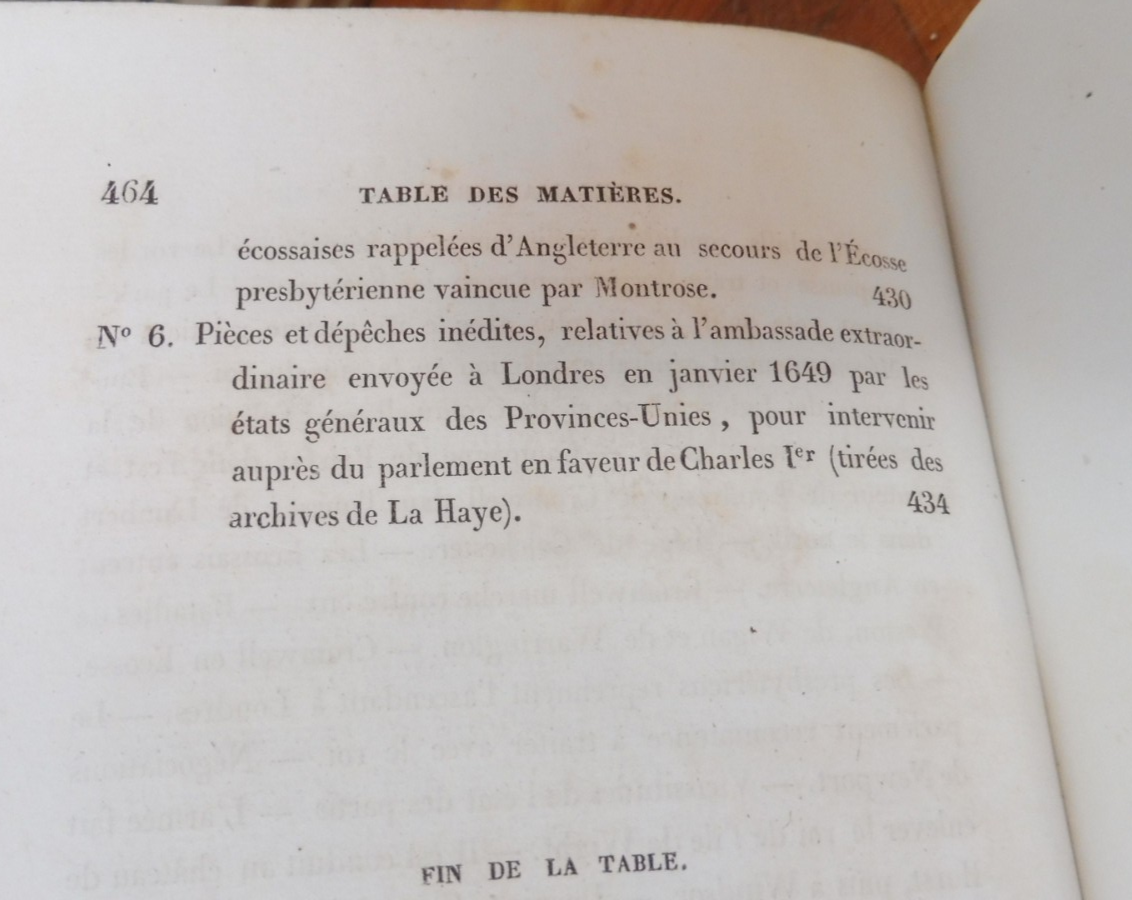 Histoire de la révolution d'Angleterre (Guizot) 1841 2/2 Reliure signée