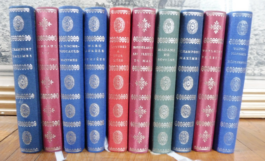 Lot 10 volumes de poésie (Baudelaire, Verlaine, Chamfort...)
