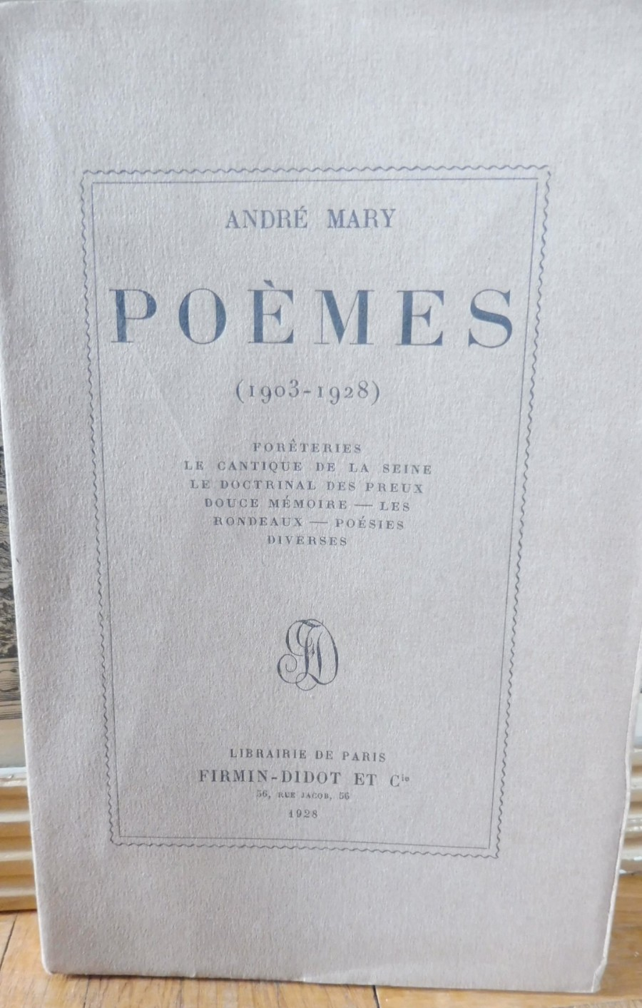 Poèmes (André Mary) 1928 EO