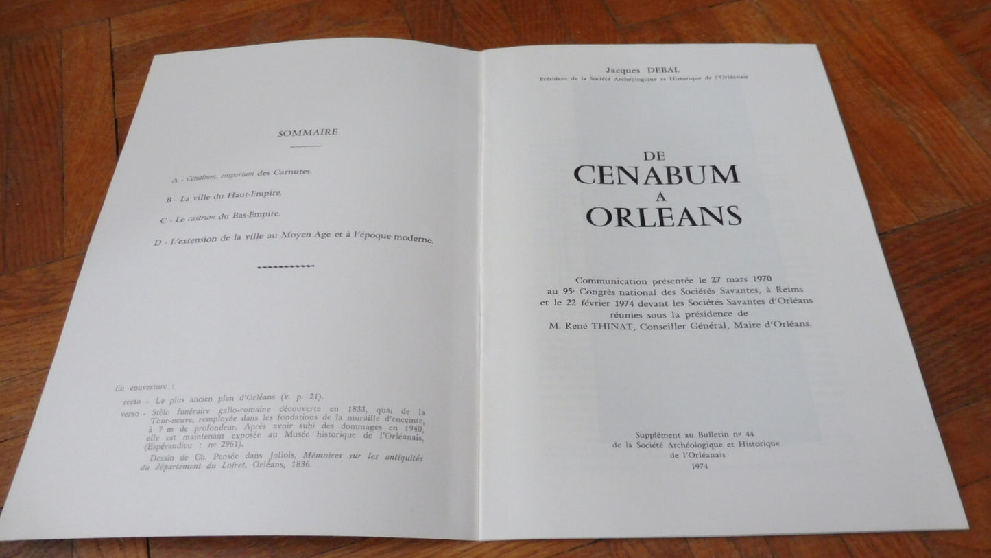 De Cenabum à Orléans (Jacques Debal) 1974