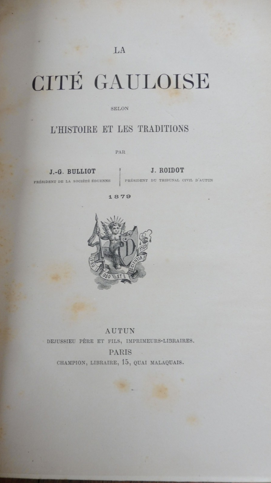 La Cité gauloise (Bulliot et Roidot) 1879