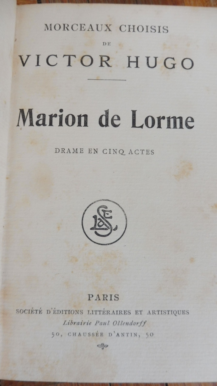 Marion Delorme (Victor Hugo) s.d.