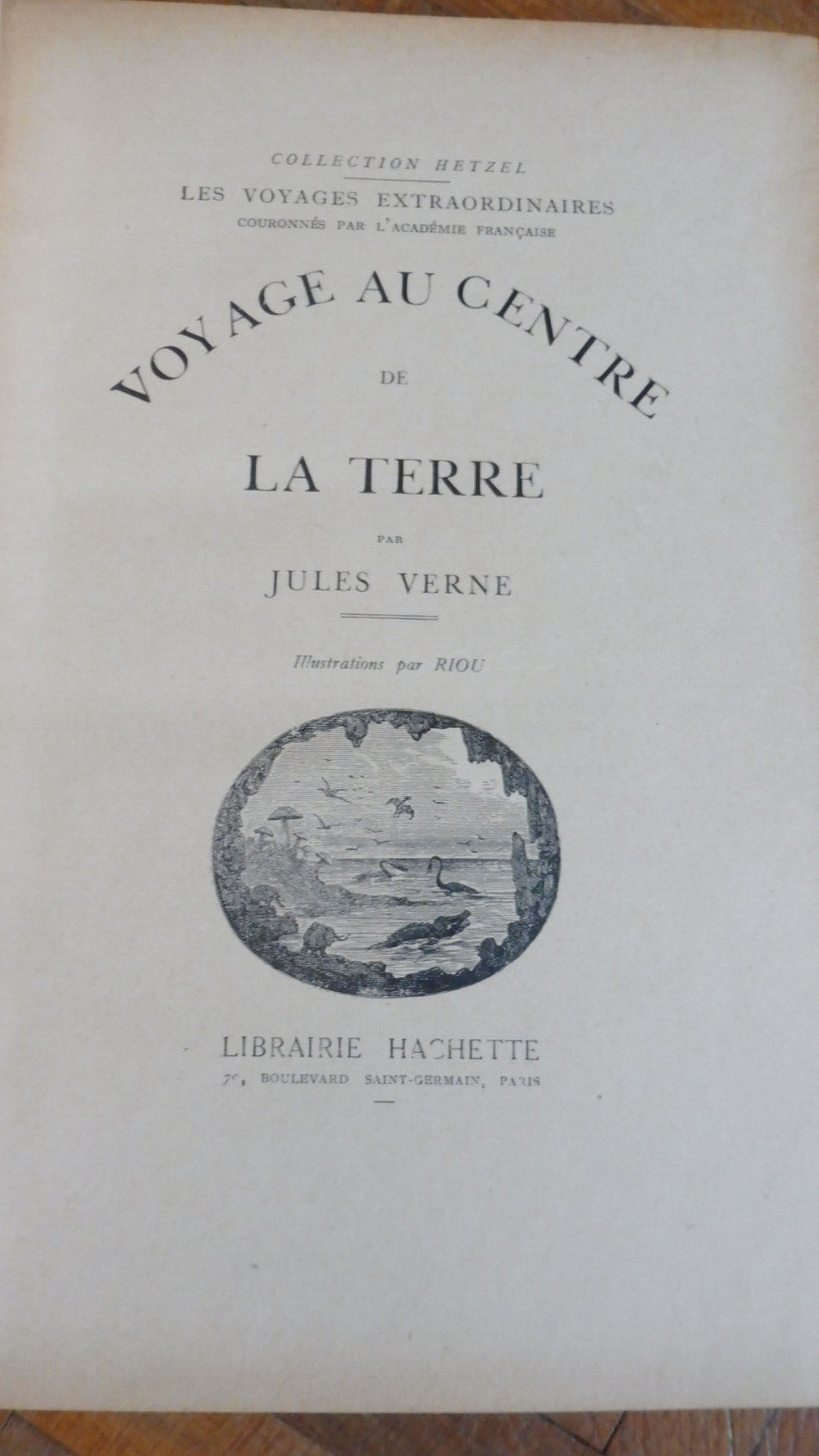 Voyage au centre de la Terre (Jules Verne) s.d. illus. Riou