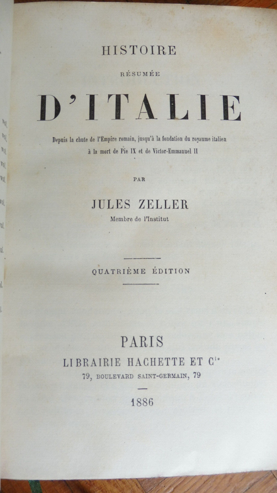 Histoire résumée d'Italie (Jules Zeller) 1886