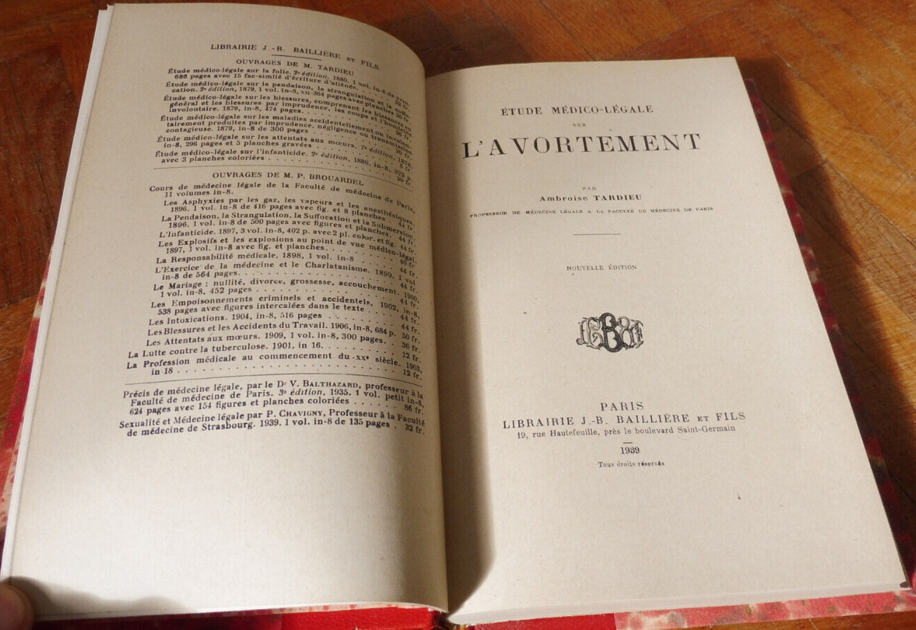 L'Avortement (Ambroise Tardieu) 1939