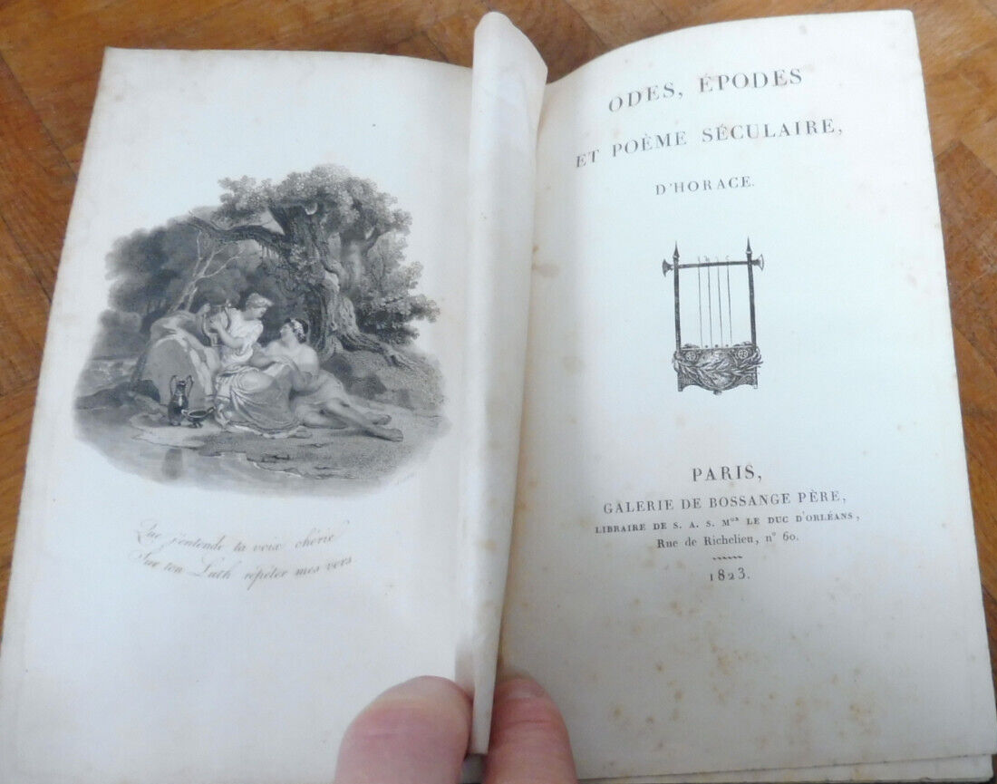 Odes, épodes et poème séculaire d'Horace 1823