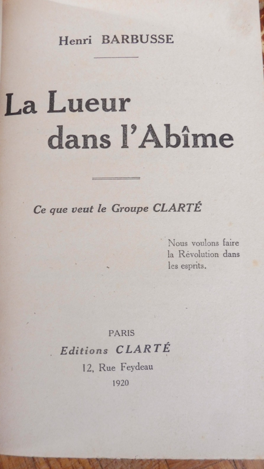 Faits divers (Henri Barbusse) 1928 EO