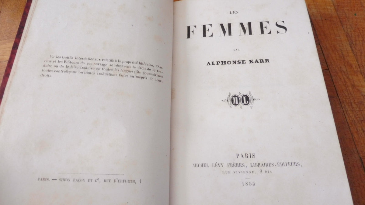 Les Femmes (Alphonse Karr) 1853 EO