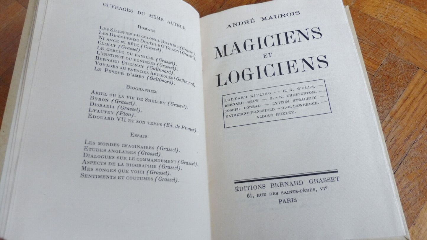 Magiciens et logiciens (André Maurois) 1935 EO
