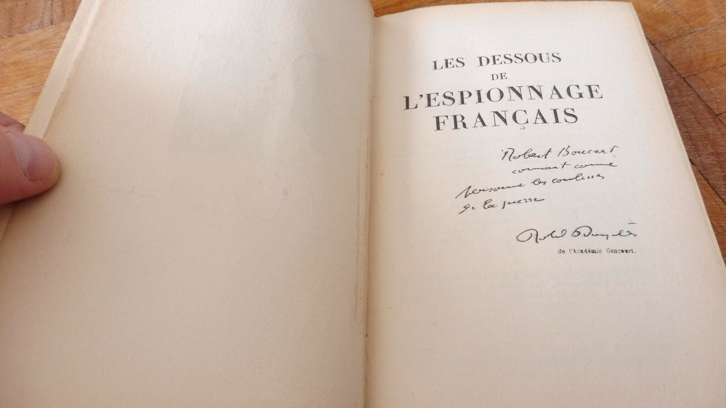 Les Dessous de l'espionnage français (Robert Boucard) s.d.ENVOI