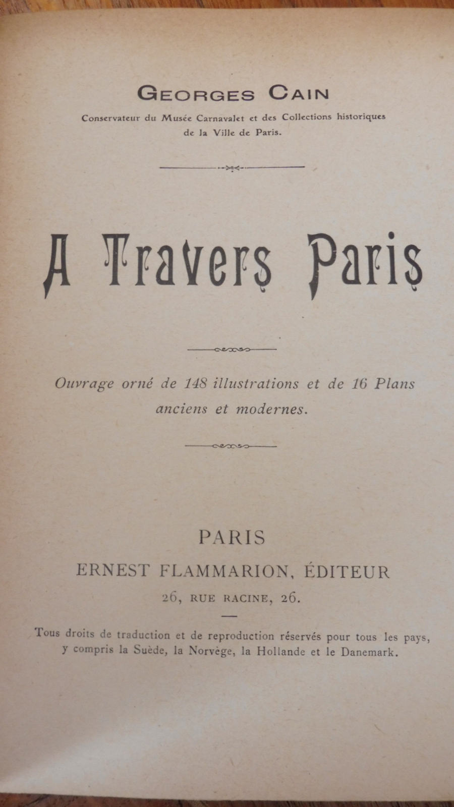 A travers Paris (Georges Cain) s.d.