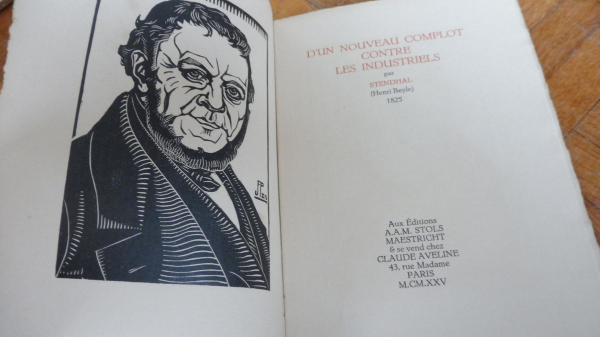 D'un nouveau complot contre les industriels (Stendhal) 1925 Hollande