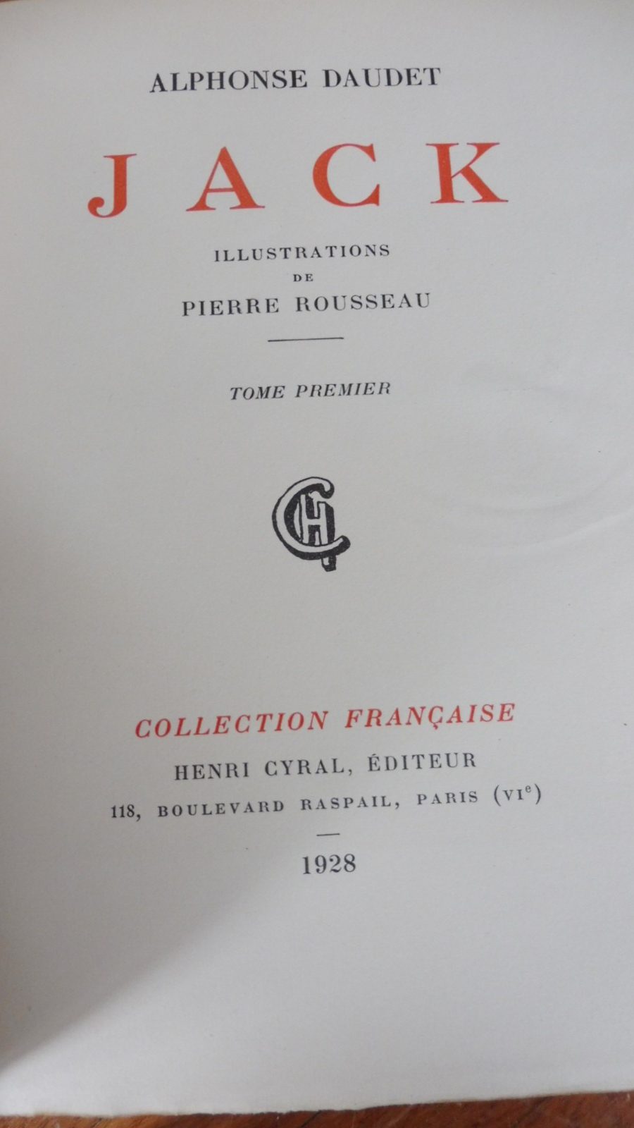 Jack (Alphonse Daudet) 1929 2/2 illus. Pierre Rousseau RIVES
