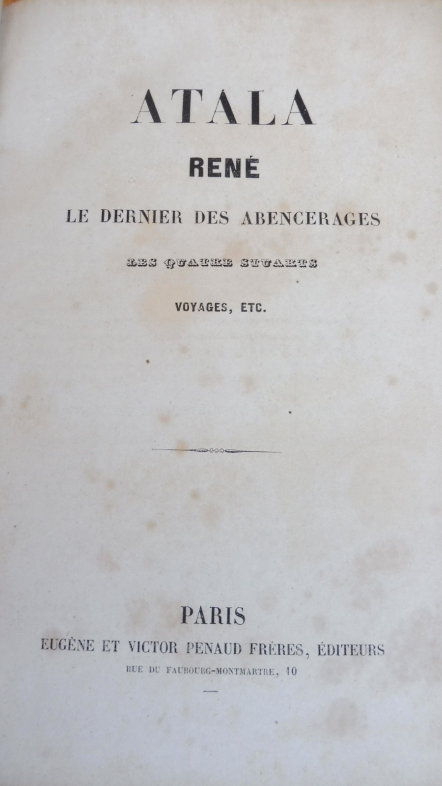 Atala. René. Le dernier Abencérage (Chateaubriand) s.d.