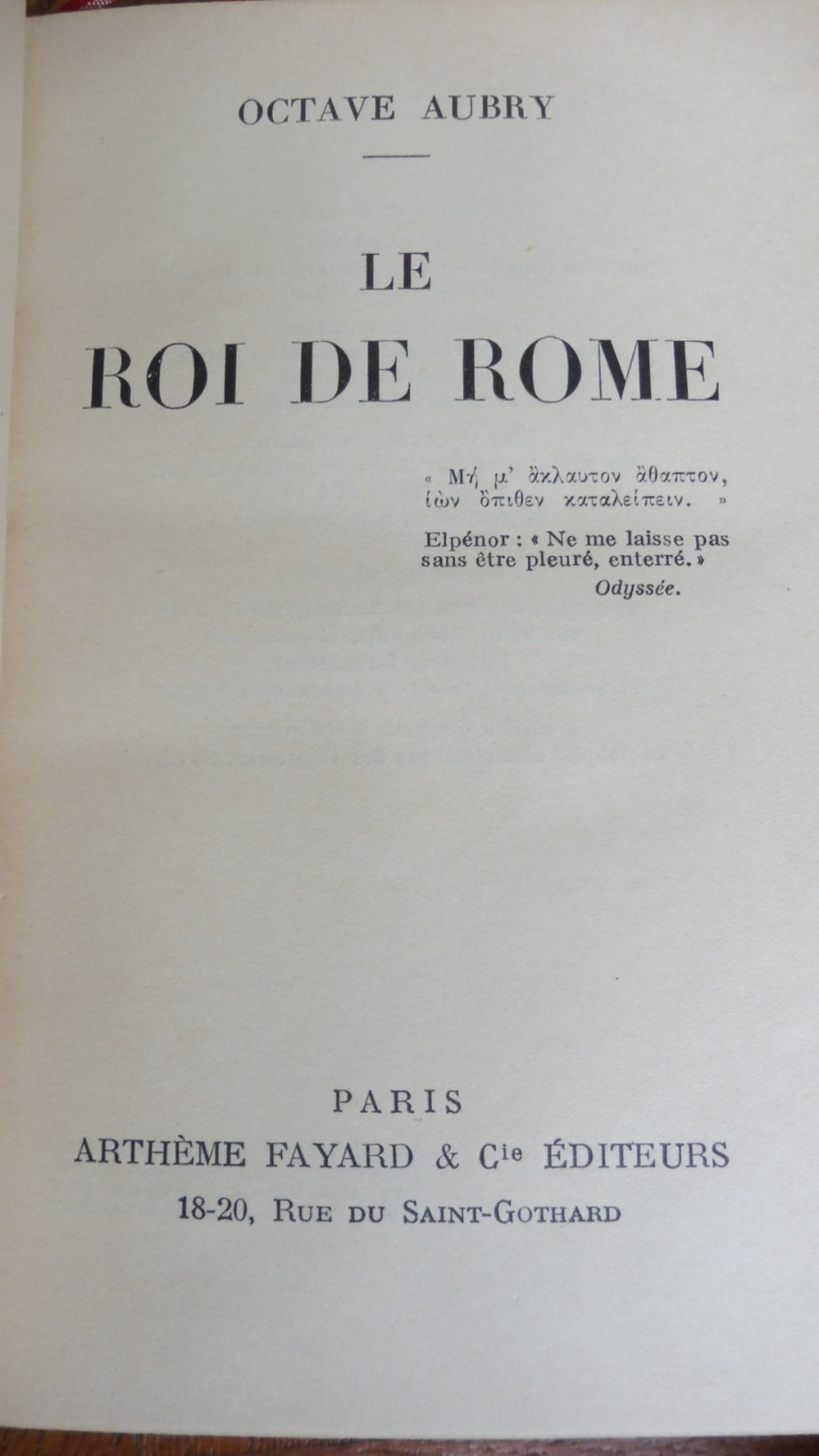 Le Roi de Rome (O. Aubry) 1941 NAPOLEON