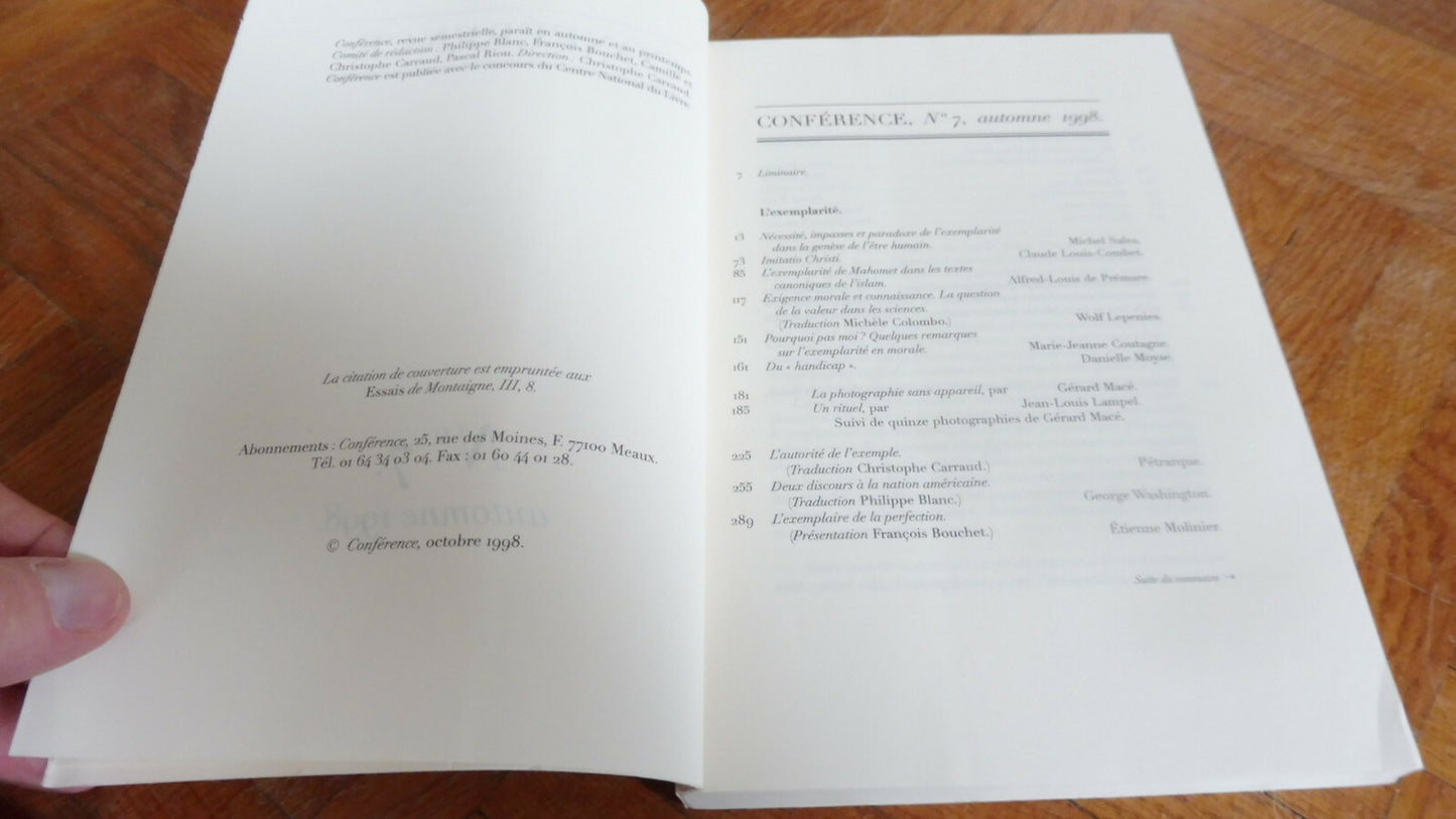 Revue Conférence n°7 (1998)