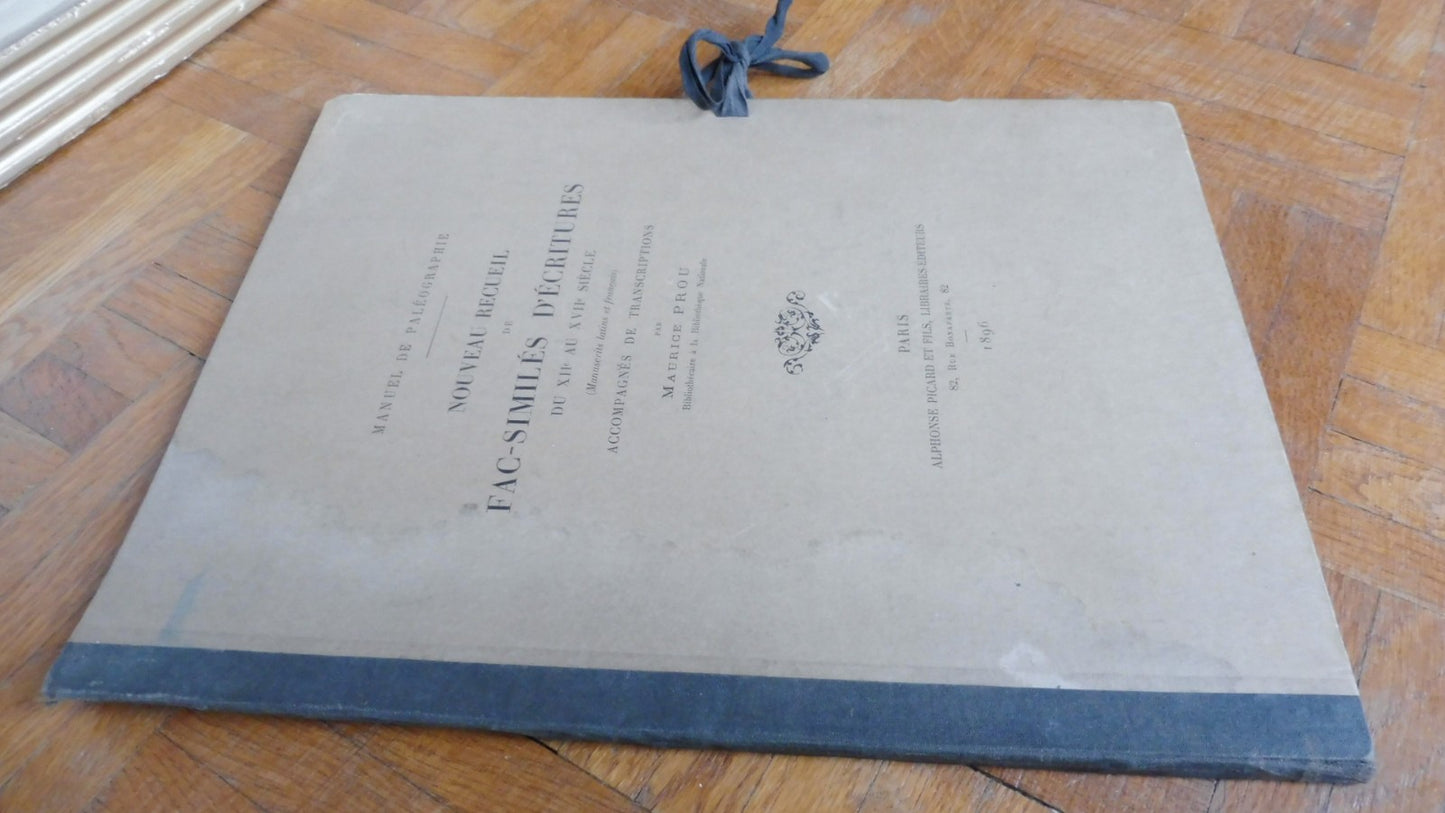 Nouveau recueil de fac-similés d'écriture (Maurice Prou) 1896 PALEOGRAPHIE