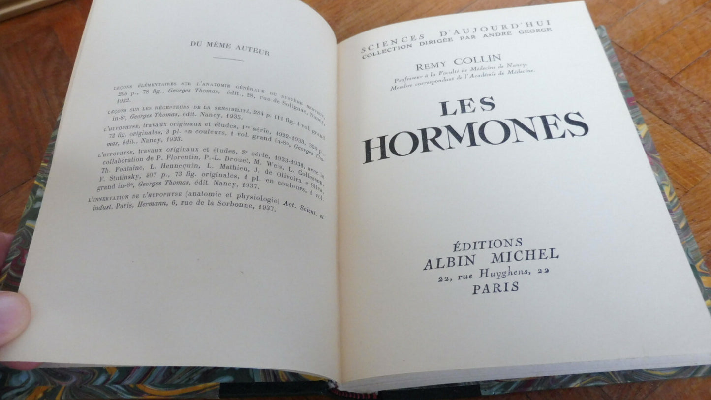 Les Hormones (Rémy Collin) 1941 MEDECINE
