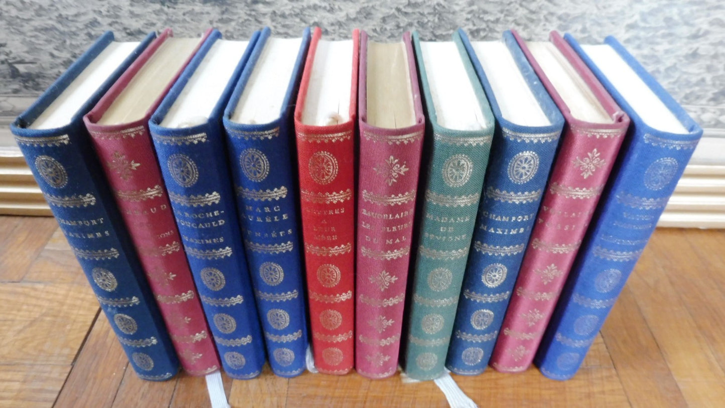 Lot 10 volumes de poésie (Baudelaire, Verlaine, Chamfort...)