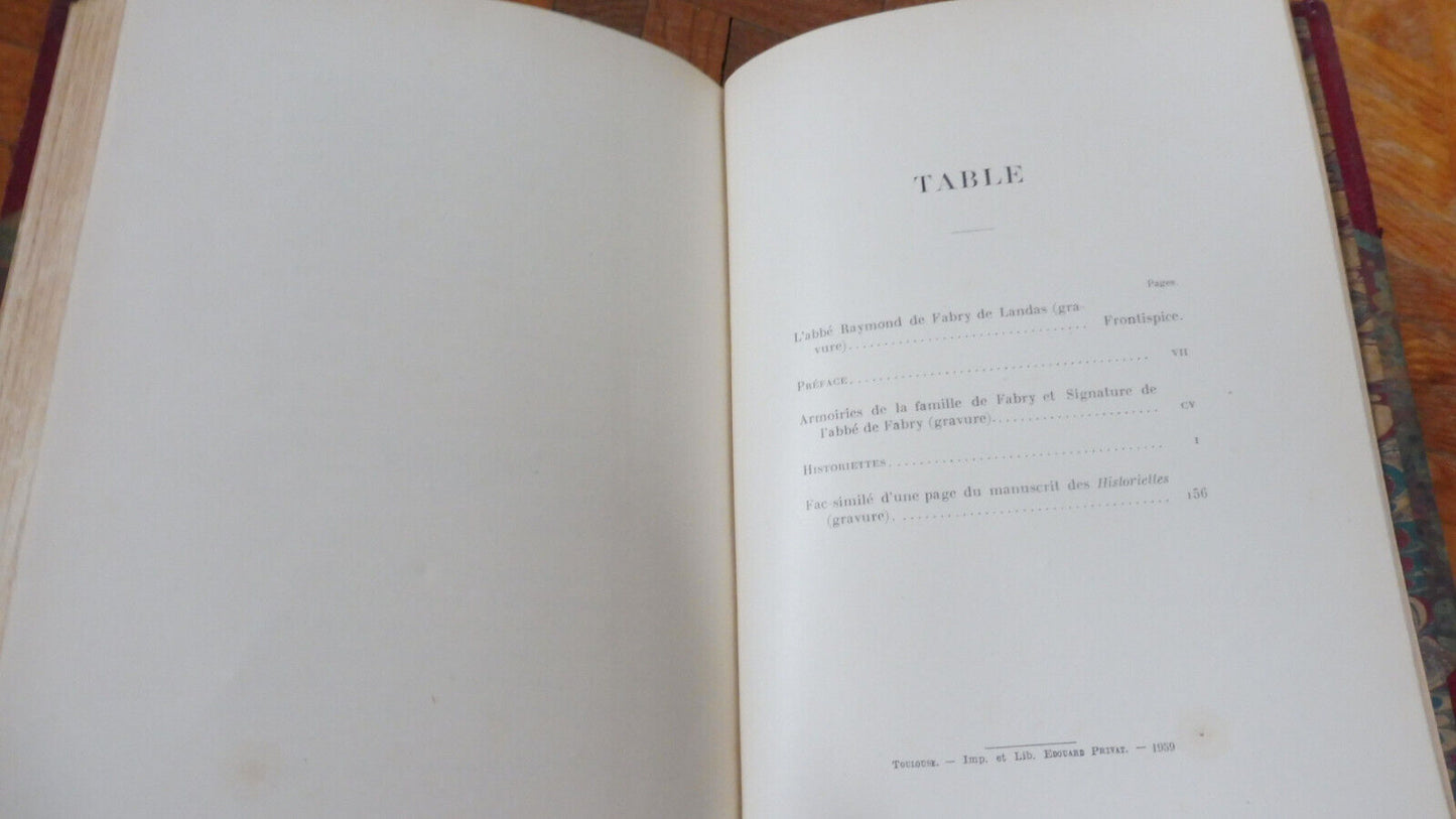 Les Historiettes de M. le chanoine de Fabry (Auguste Puis) 1919