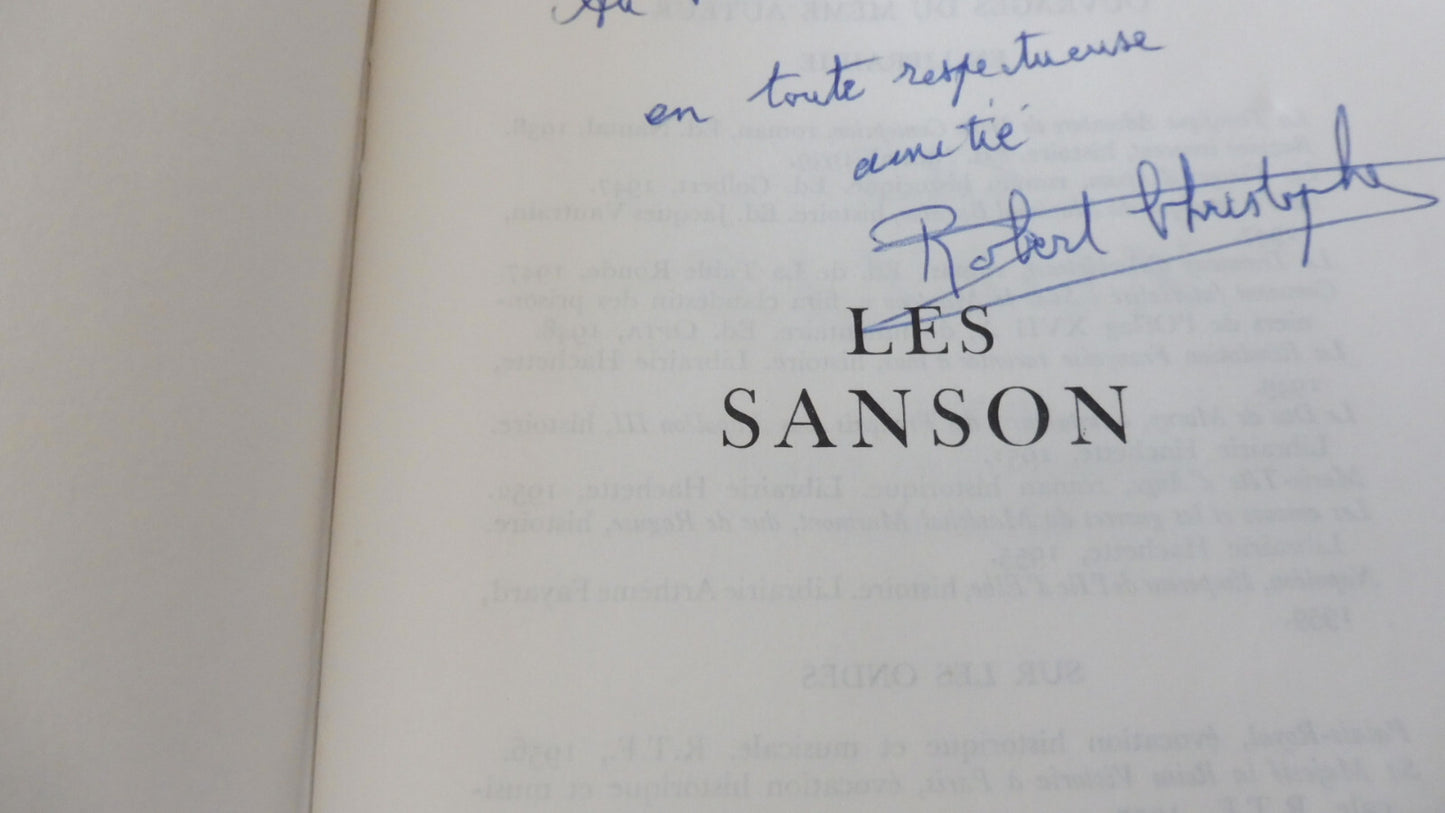 Les Sanson. Bourreaux de père en fils (Robert Christophe) 1960 ENVOI
