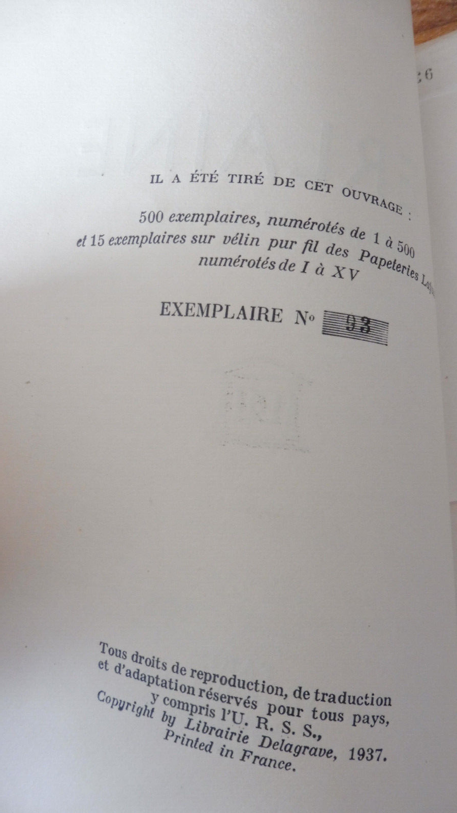 Verlaine, homme de lettres (André Fontaine) 1937 EO